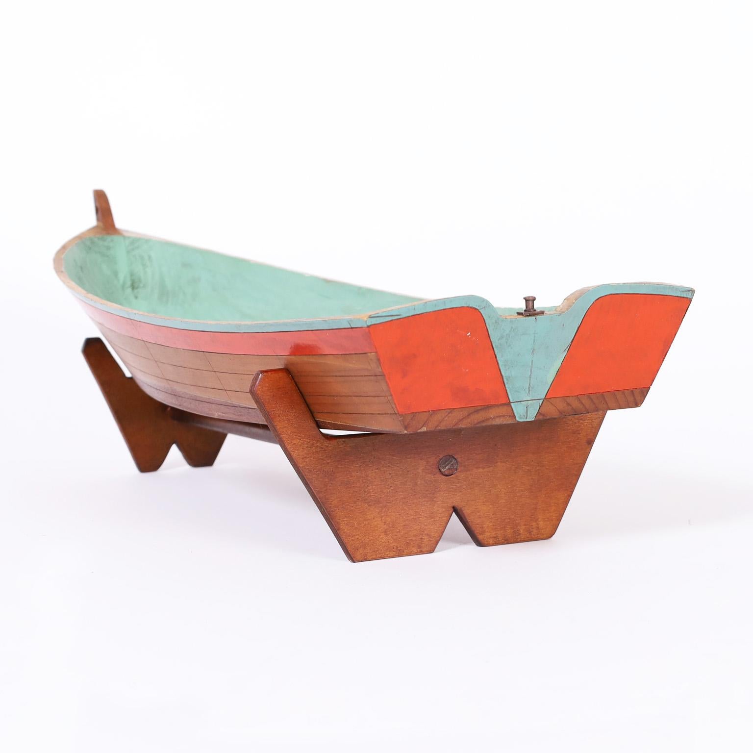 Hand-Crafted Two Similar Antique Motor Boat Models, Priced Individually For Sale