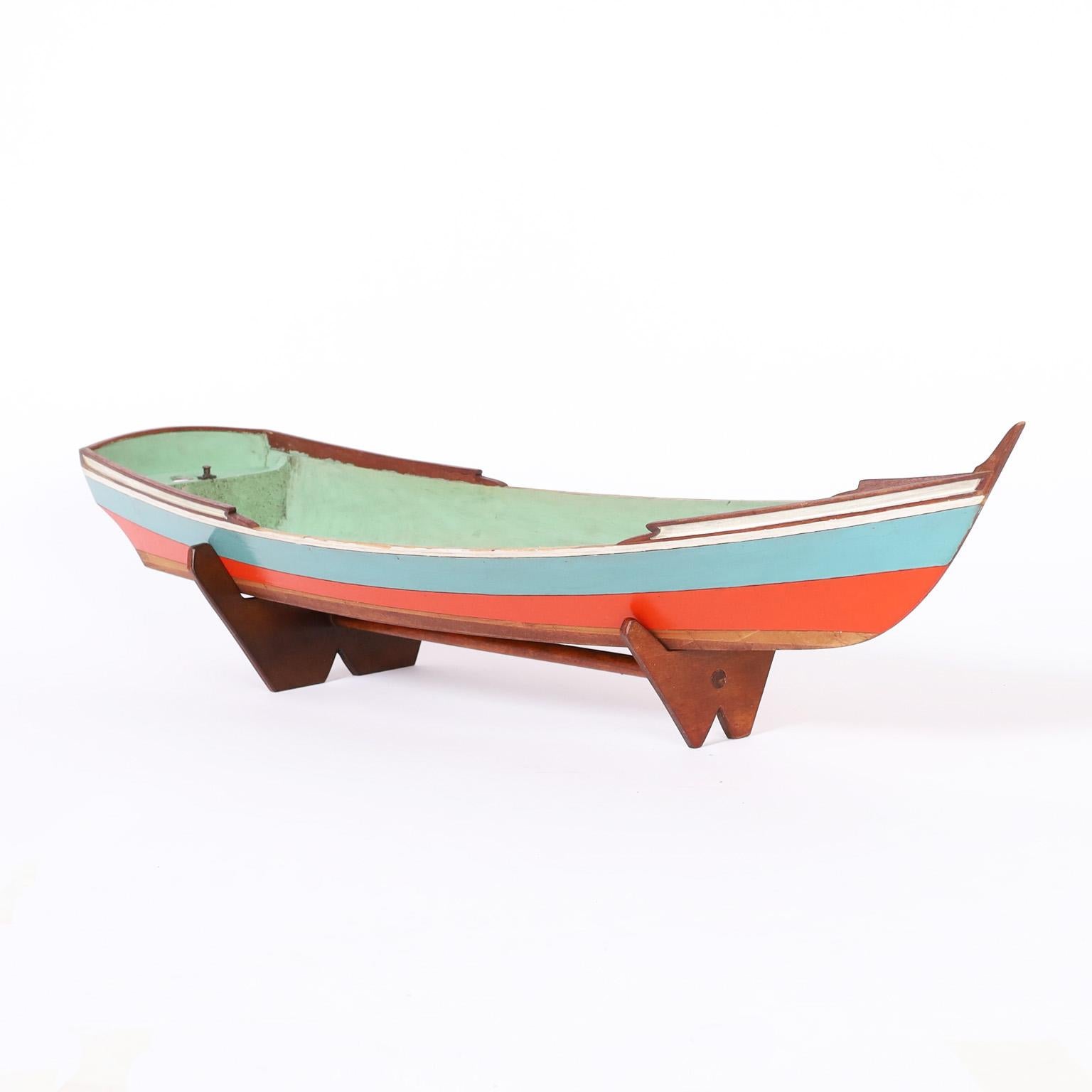 20th Century Two Similar Antique Motor Boat Models, Priced Individually For Sale