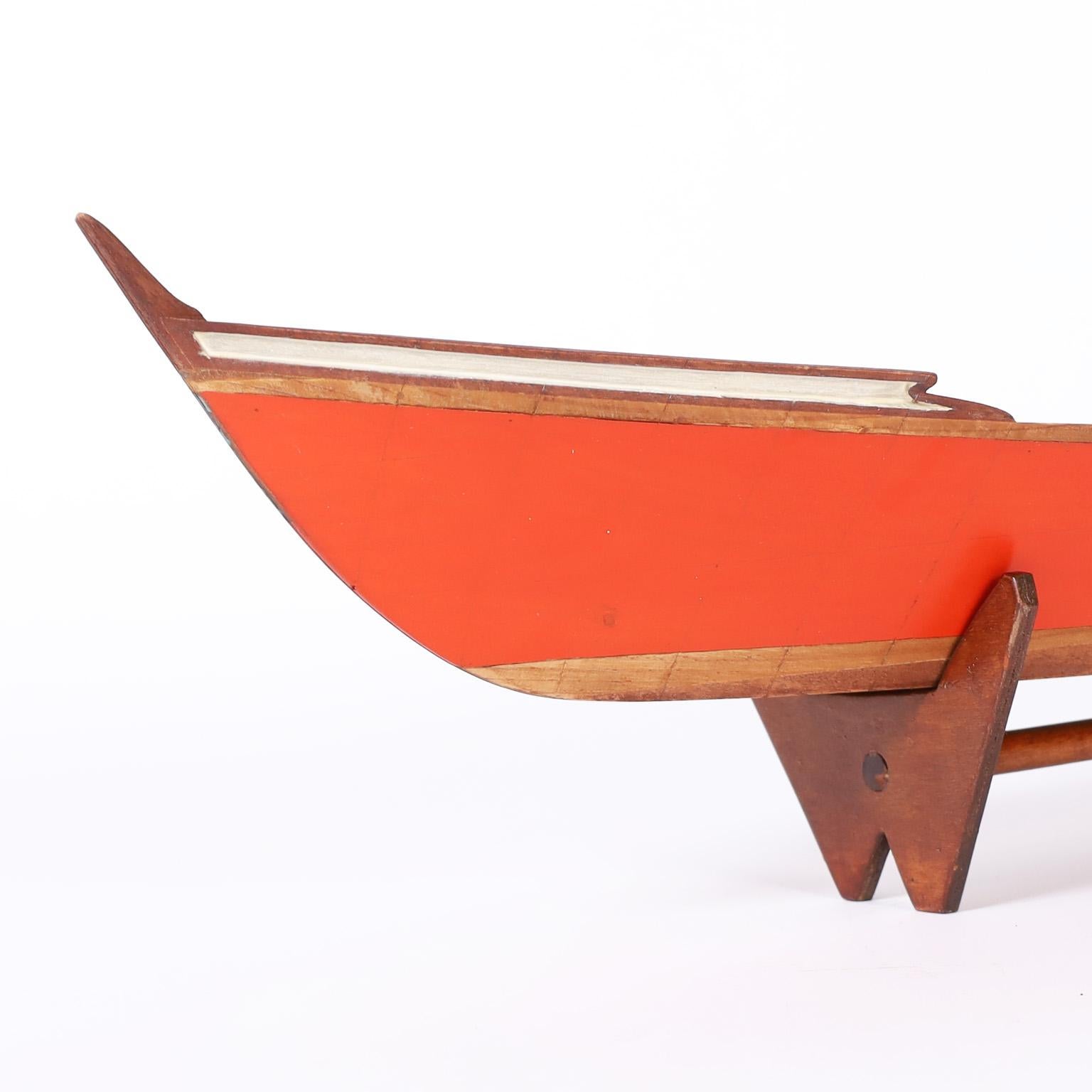 Mahogany Two Similar Antique Motor Boat Models, Priced Individually For Sale