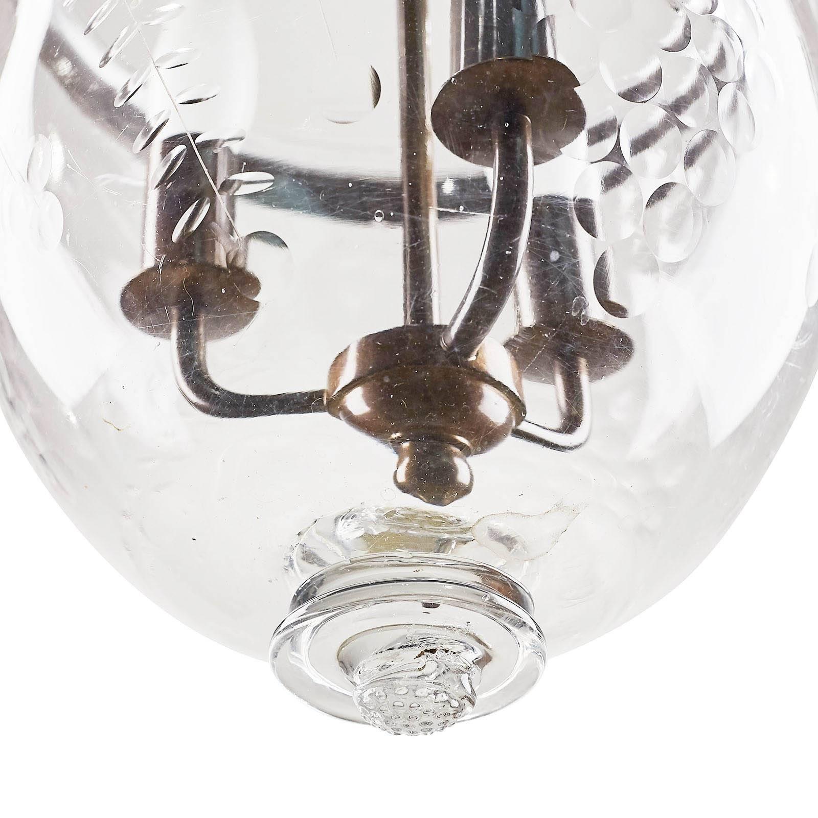 Two Similar Bell Jar Lantern with Grapes, circa 1900 In Good Condition In San Francisco, CA