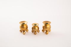 Two Skultuna and One Kolbäck Round Candleholders