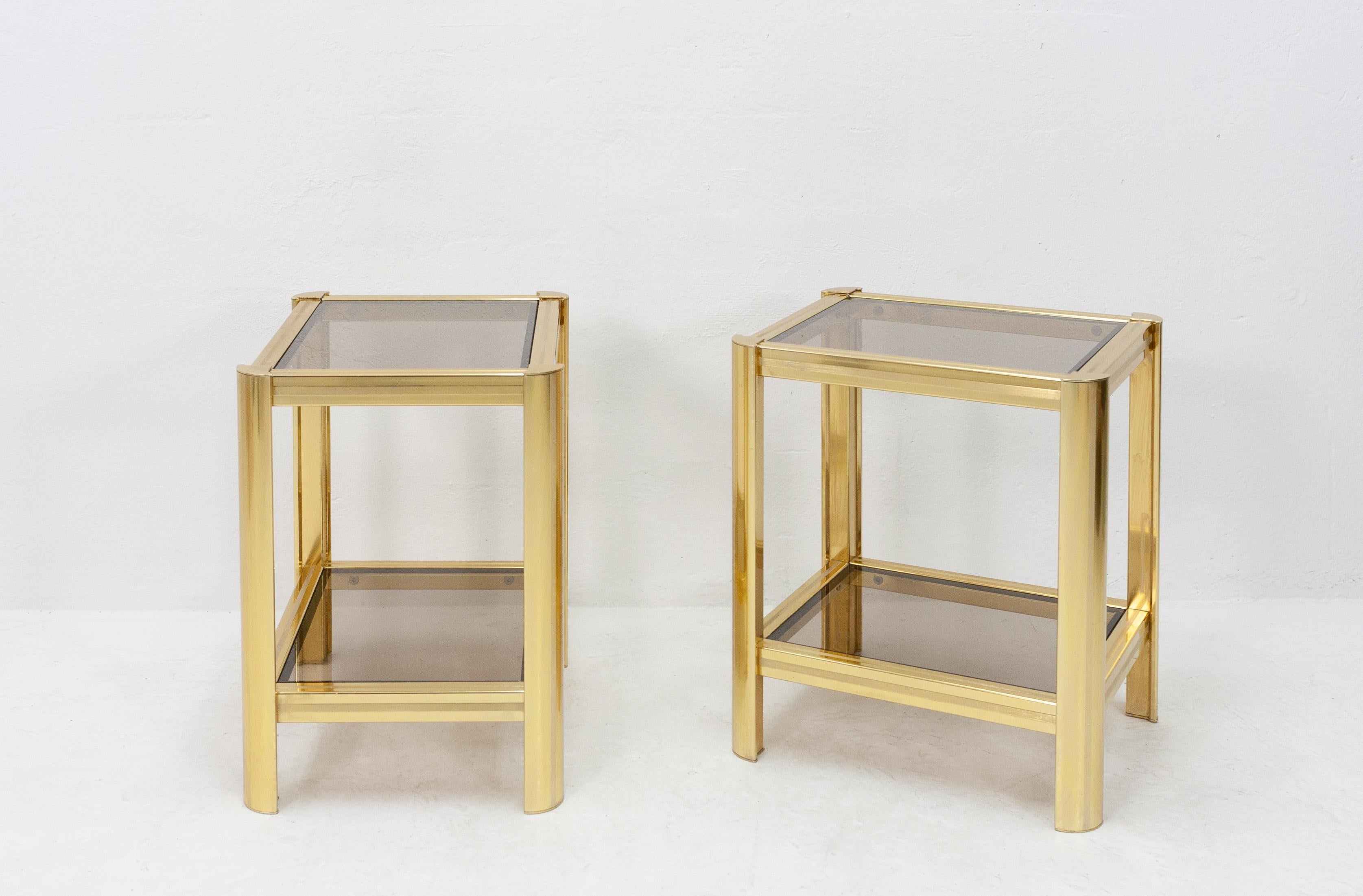 Two Small Brass Side Tables, France, 1970s 2
