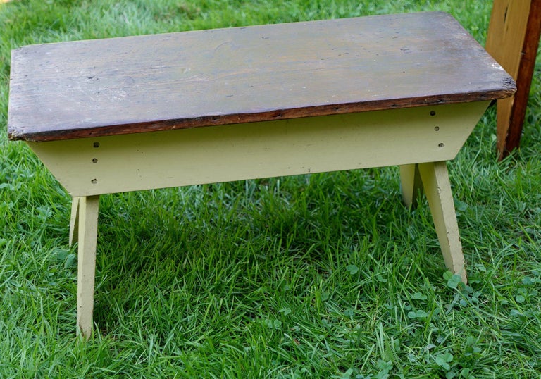 Two Small Country Pine Benches For Sale at 1stDibs