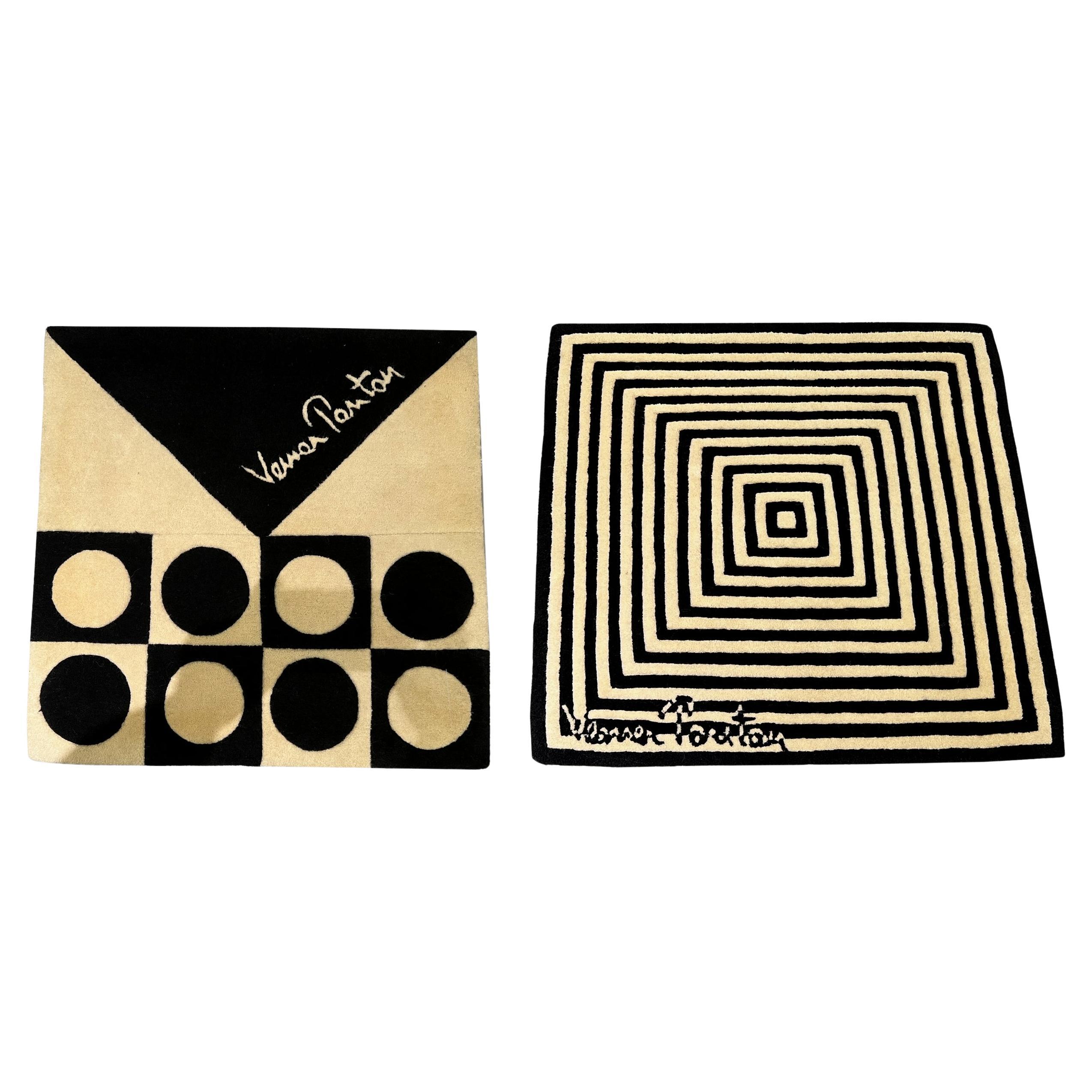 Two small sample carpets, by Verner Panton, Basel, Switzerland, circa 1970 For Sale