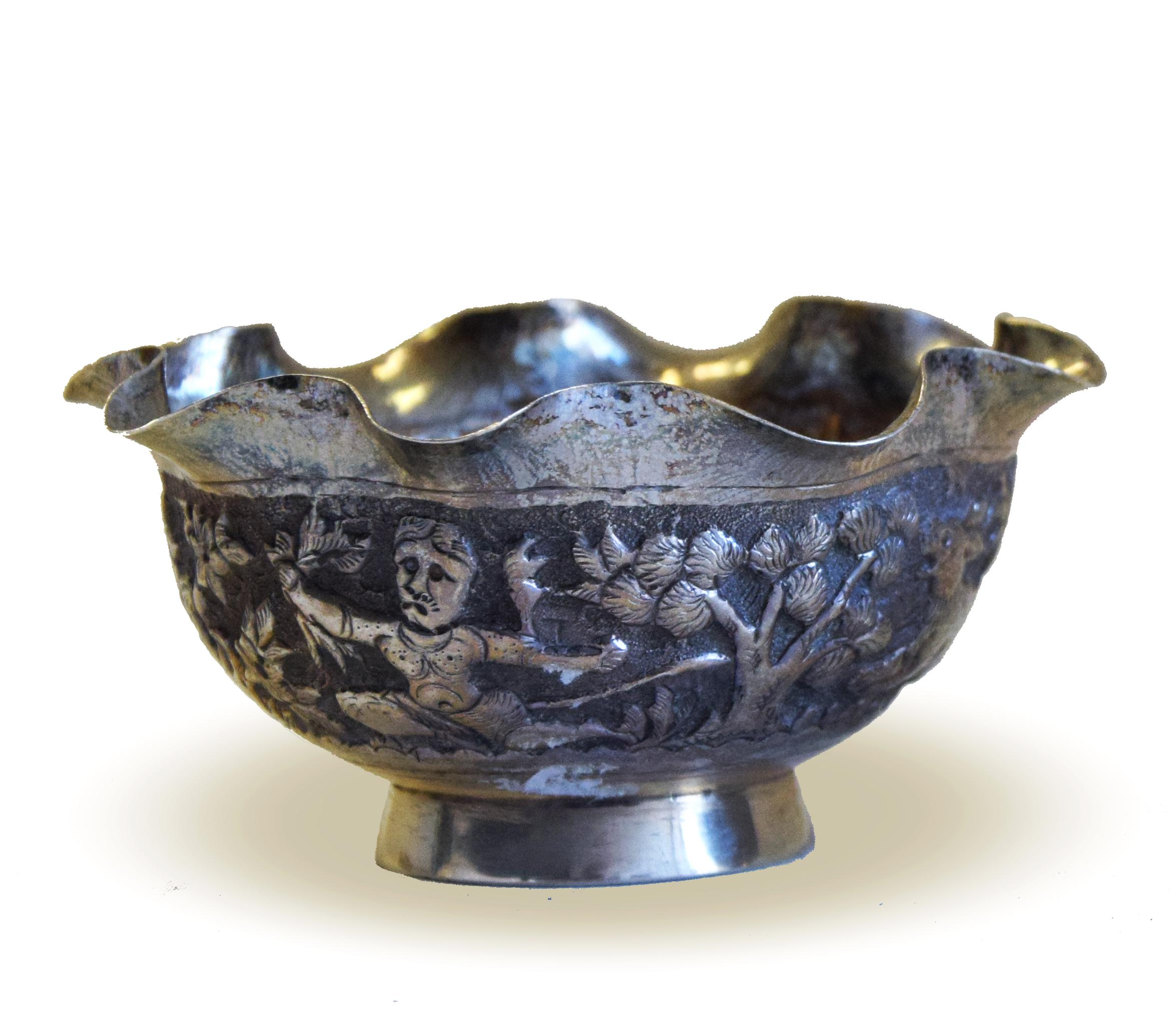 Two Small Silver Bowls, China, Early 20th Century In Good Condition In Roma, IT