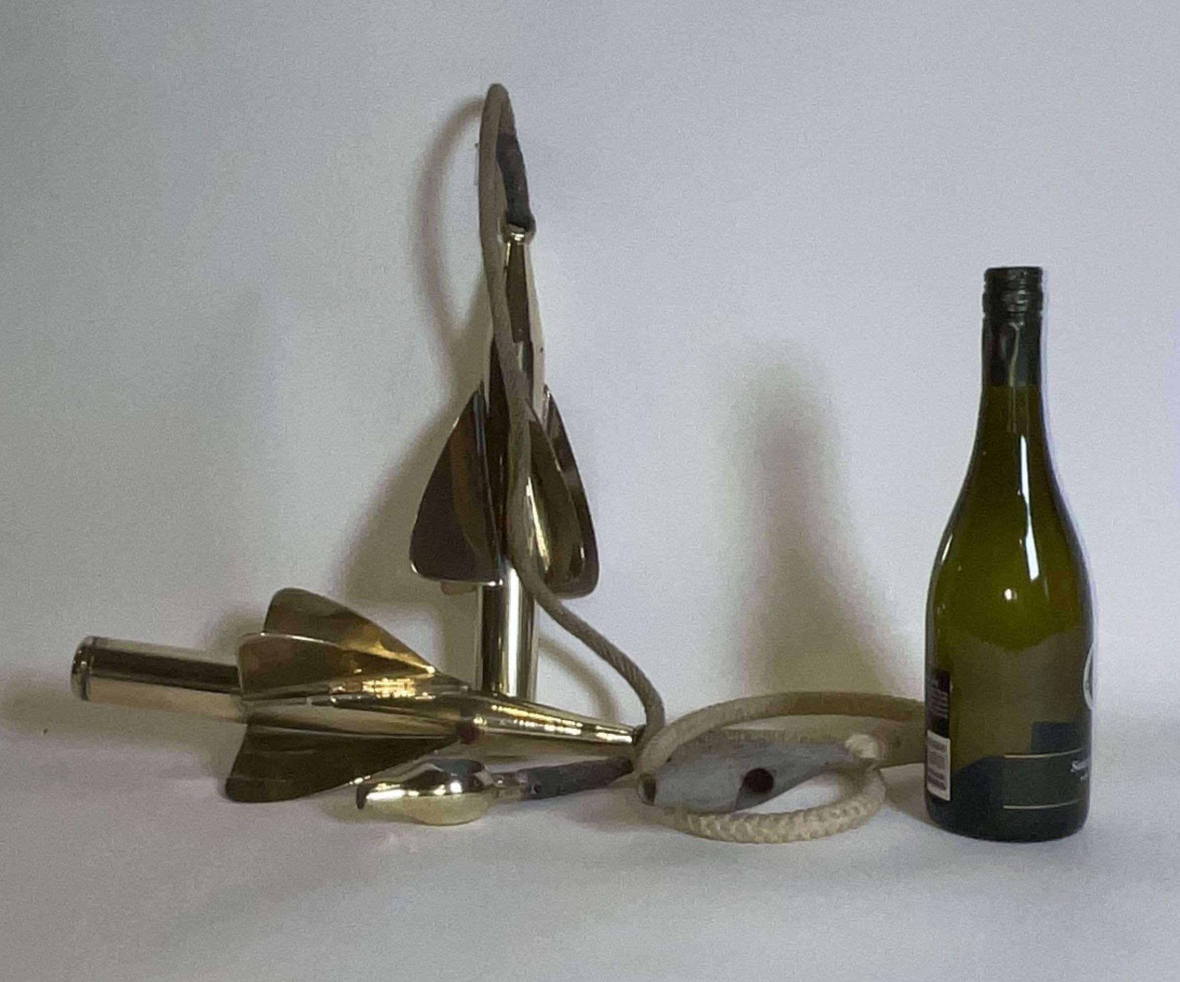 Deux toupies d'échafaudage en laiton massif avec accouplements Bon état - En vente à Norwell, MA