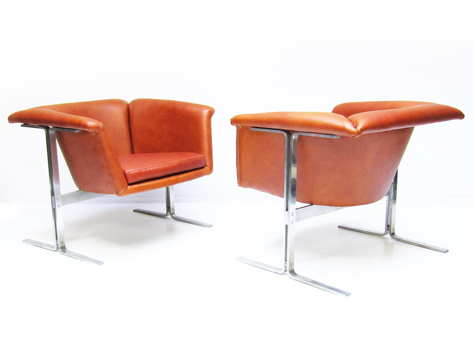 Deux chaises «042 » de Geoffrey Harcourt pour Artifort de l'Ère spatiale en vente 7