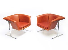 Deux chaises «042 » de Geoffrey Harcourt pour Artifort de l'Ère spatiale