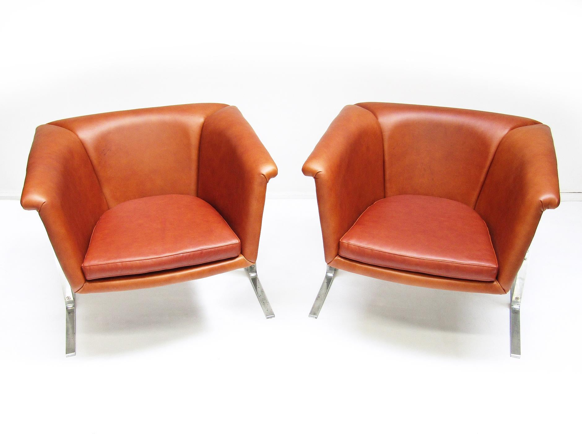 Deux chaises «042 » de Geoffrey Harcourt pour Artifort de l'Ère spatiale Bon état - En vente à Shepperton, Surrey
