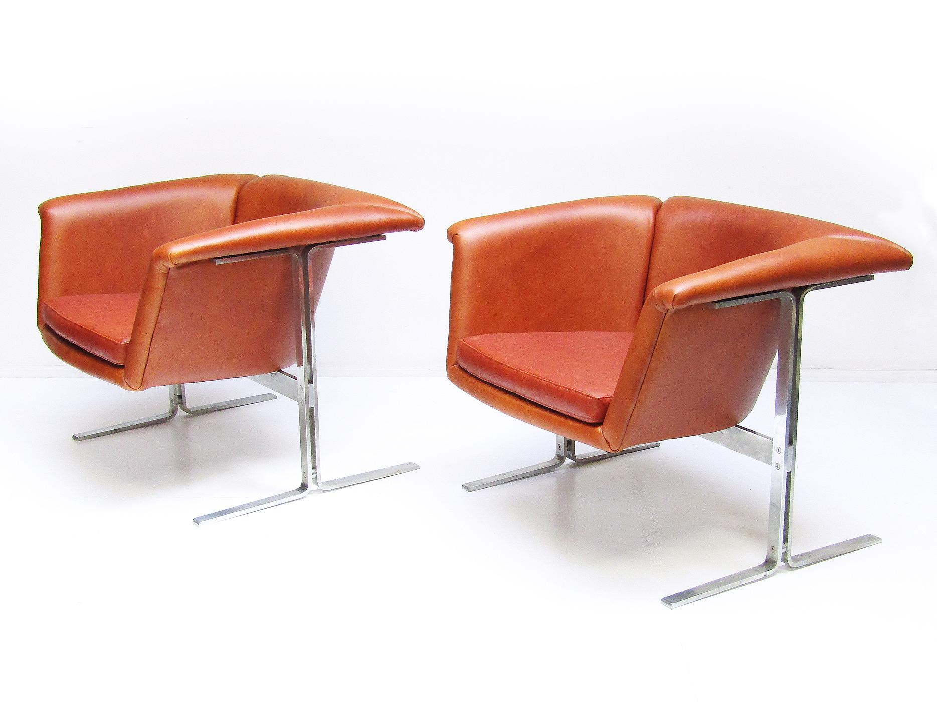 20ième siècle Deux chaises «042 » de Geoffrey Harcourt pour Artifort de l'Ère spatiale en vente