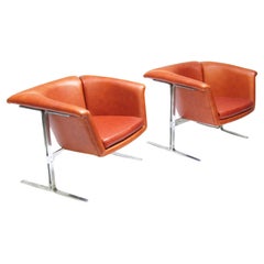 Vintage Two Space-Age "042" Chairs by Geoffrey Harcourt for Artifort