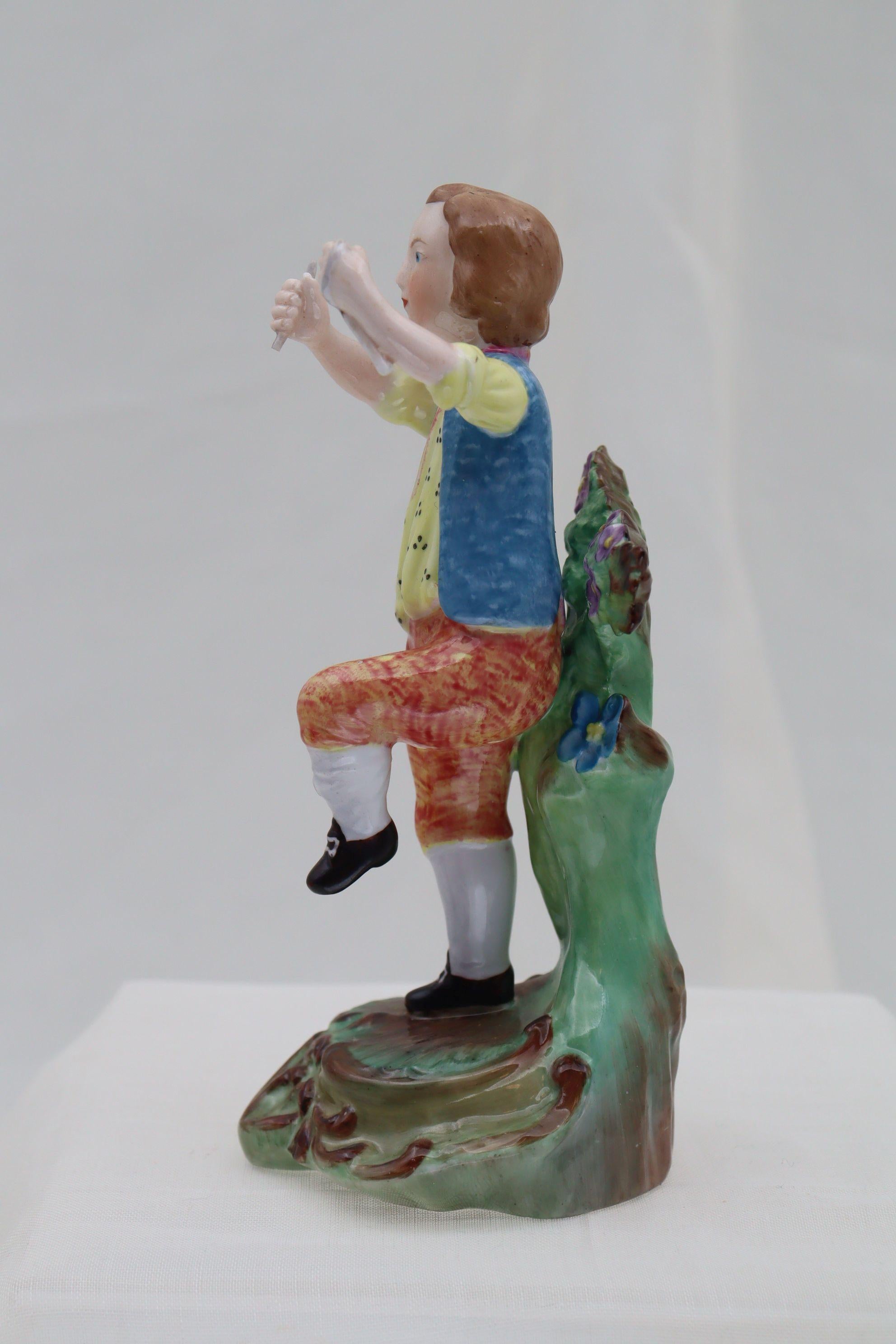 Hand-Painted Two Spode figurines in the Chelsea style For Sale