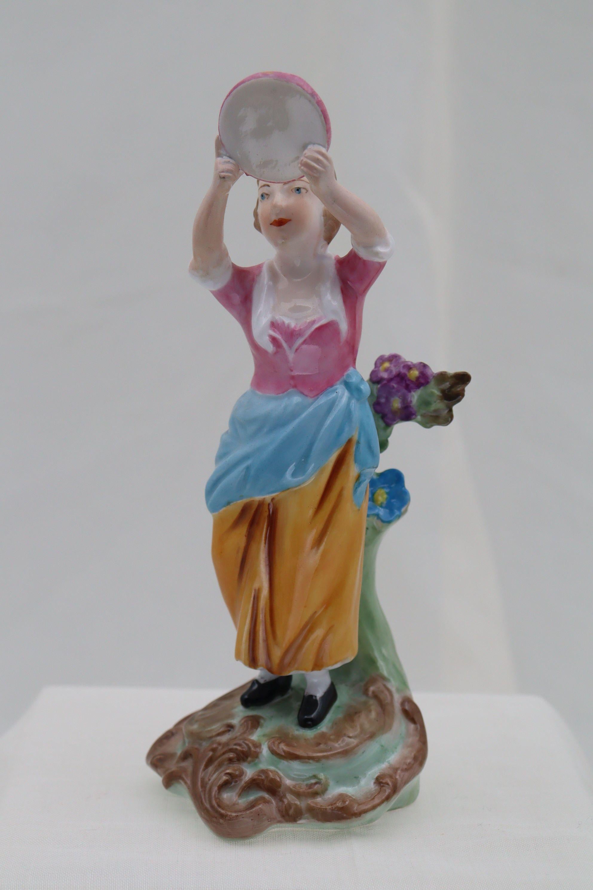 Mid-20th Century Two Spode figurines in the Chelsea style For Sale