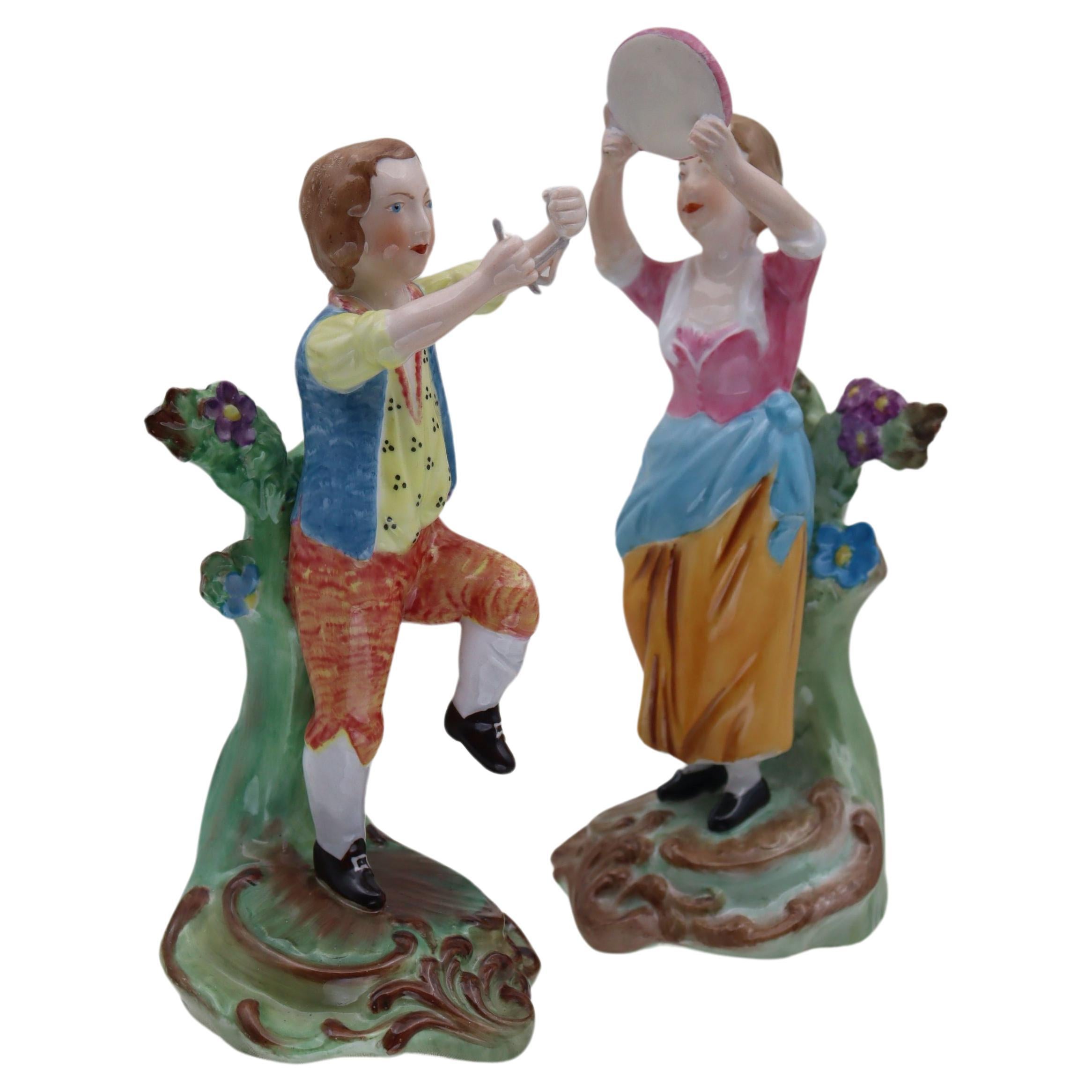 Two Spode figurines in the Chelsea style For Sale