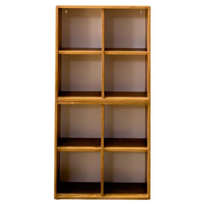 Two Square Solid Pine Bookcases