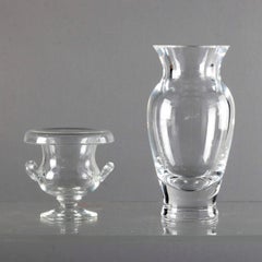 Two Steuben Glass Works Crystal Vases, 20th Century