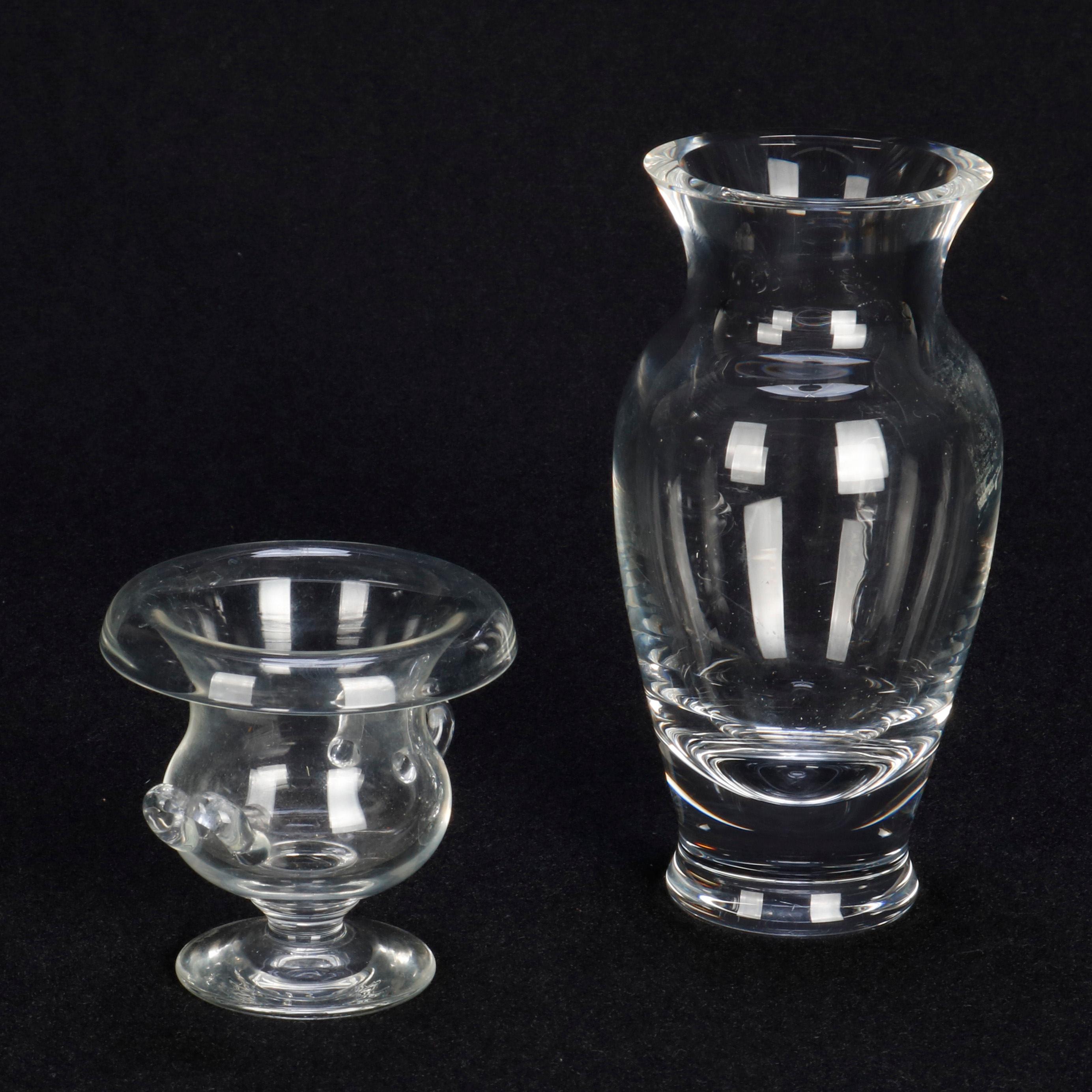 Two Steuben Glass Works Crystal Vases, 20th Century 2