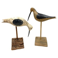 Two Stevens Carved Shorebirds