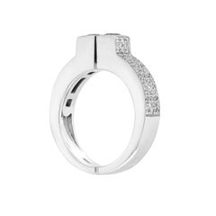 Two-Stone Diamond 80% White Gold Dress Ring