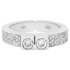 Two-Stone Diamond 80% White Gold Dress Ring