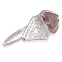 Two-Stone Diamond Platinum Ring