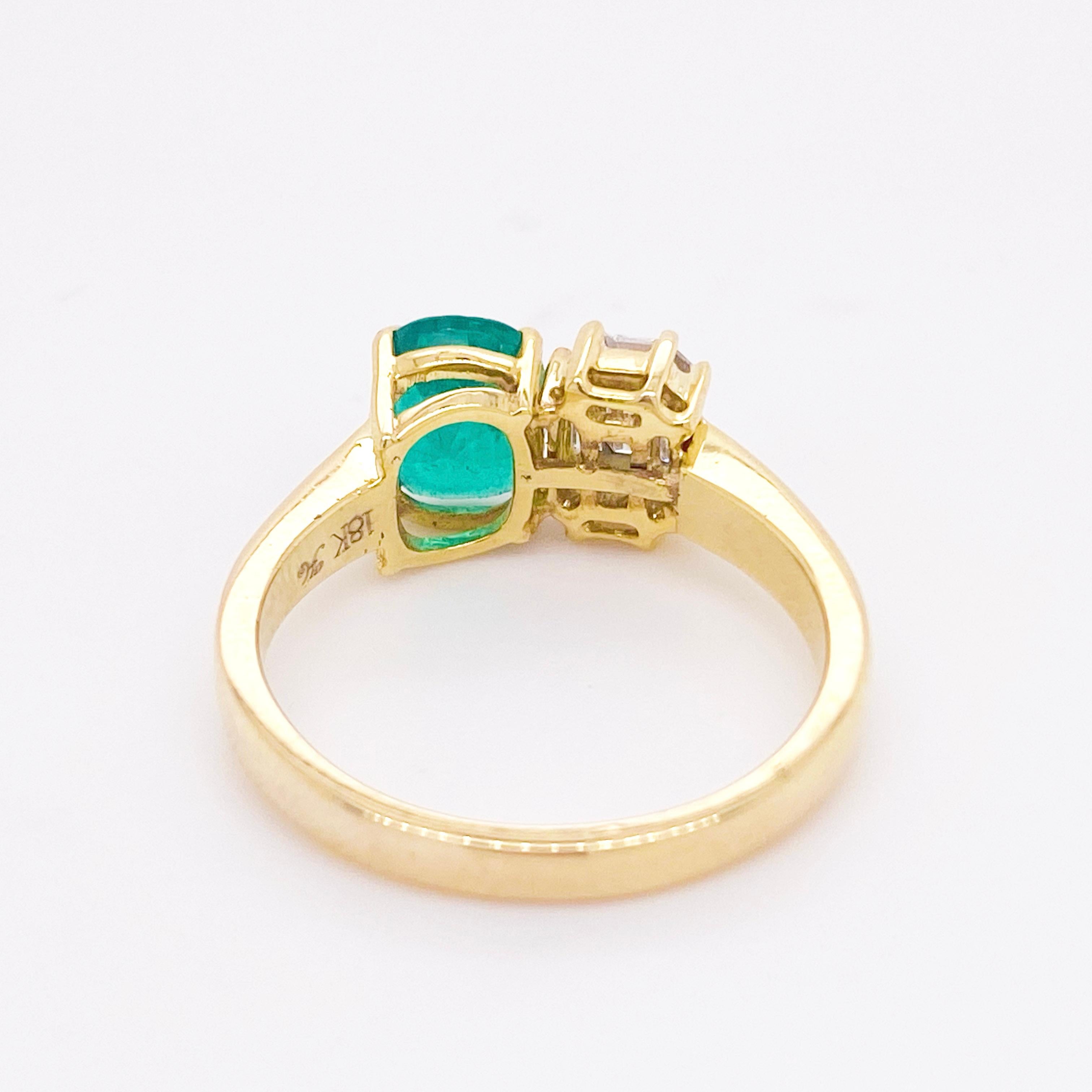 two stone emerald ring