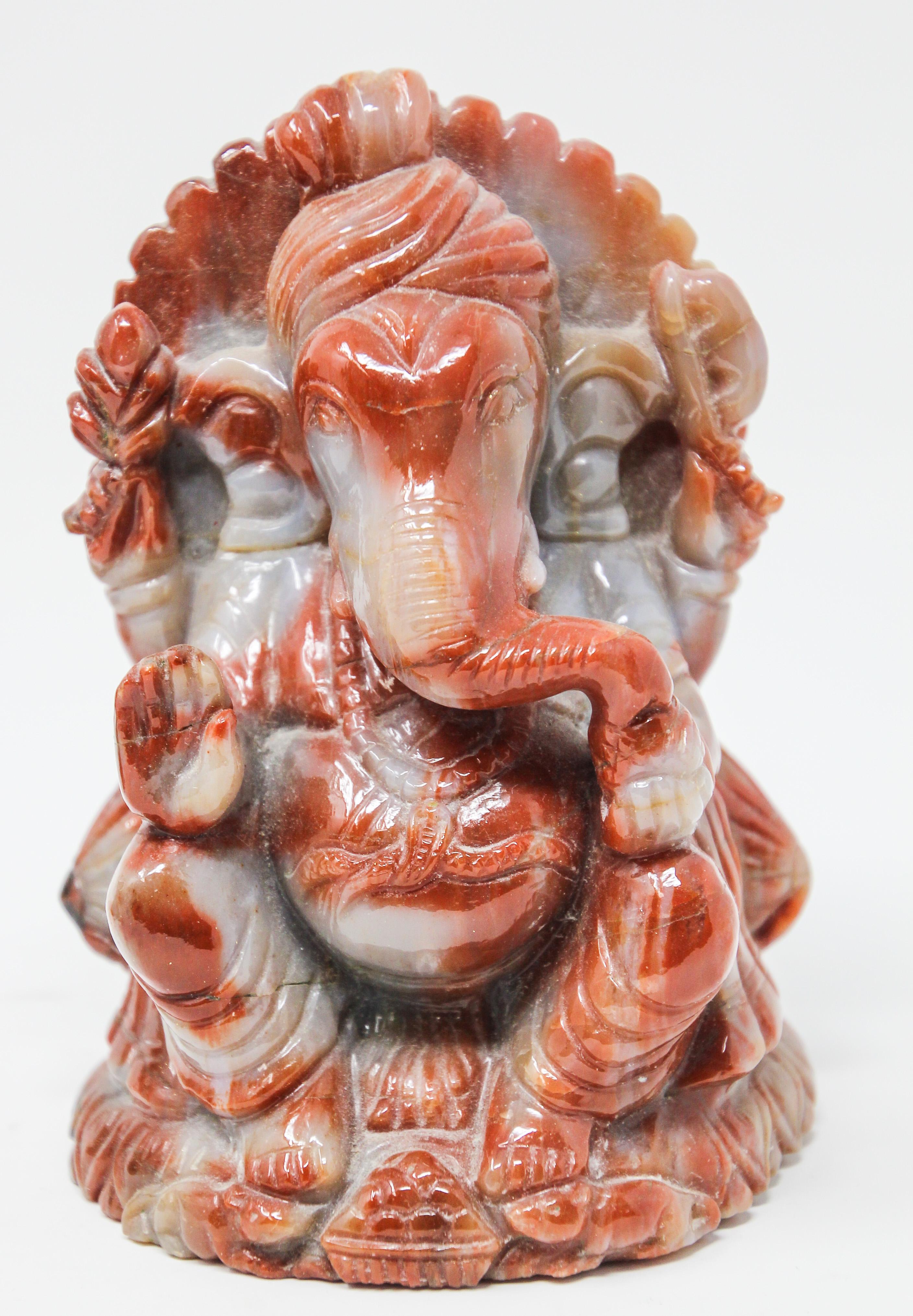 Indian Two Stones Ganesh Hindu Diety Statues For Sale