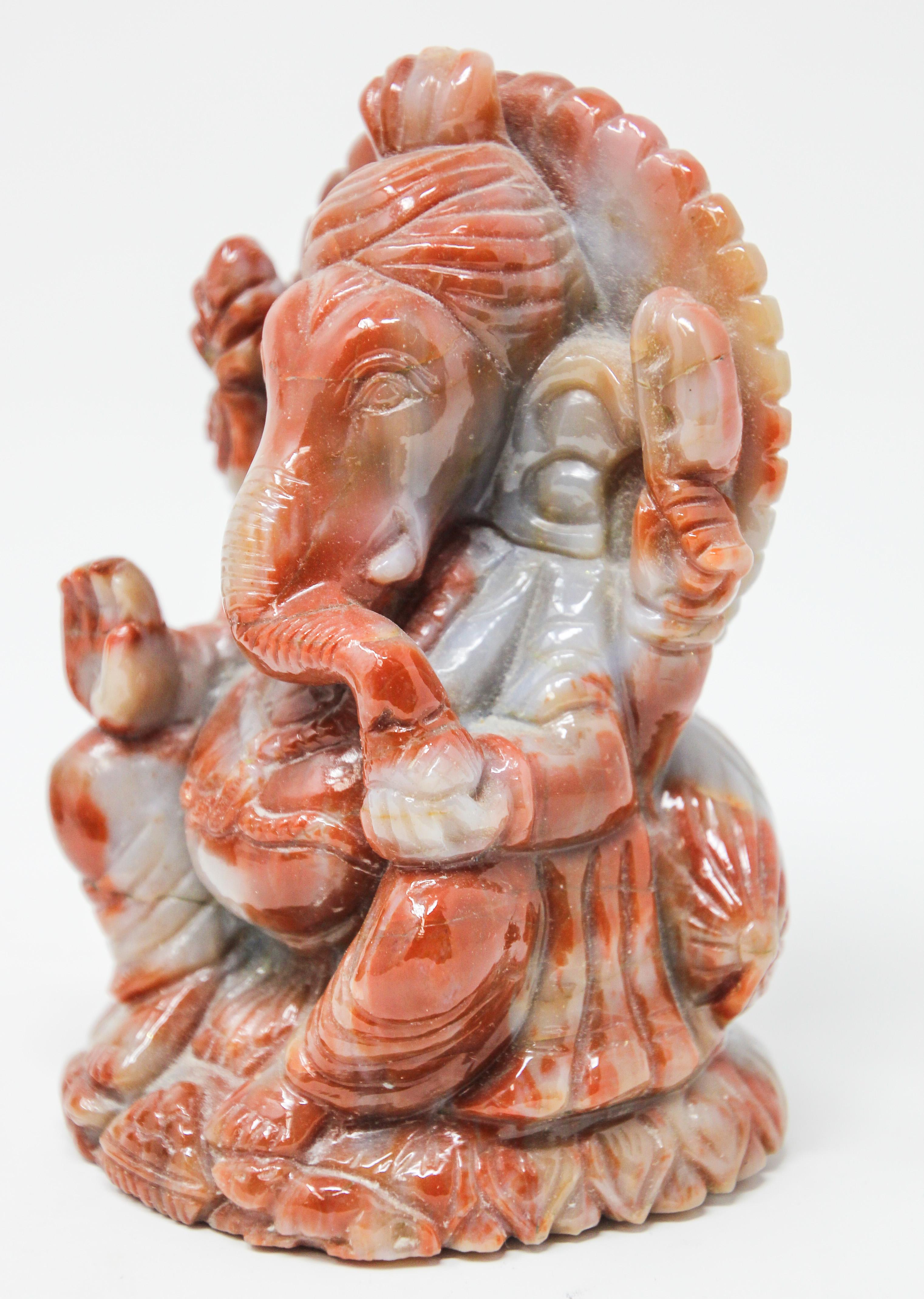 Cast Two Stones Ganesh Hindu Diety Statues For Sale