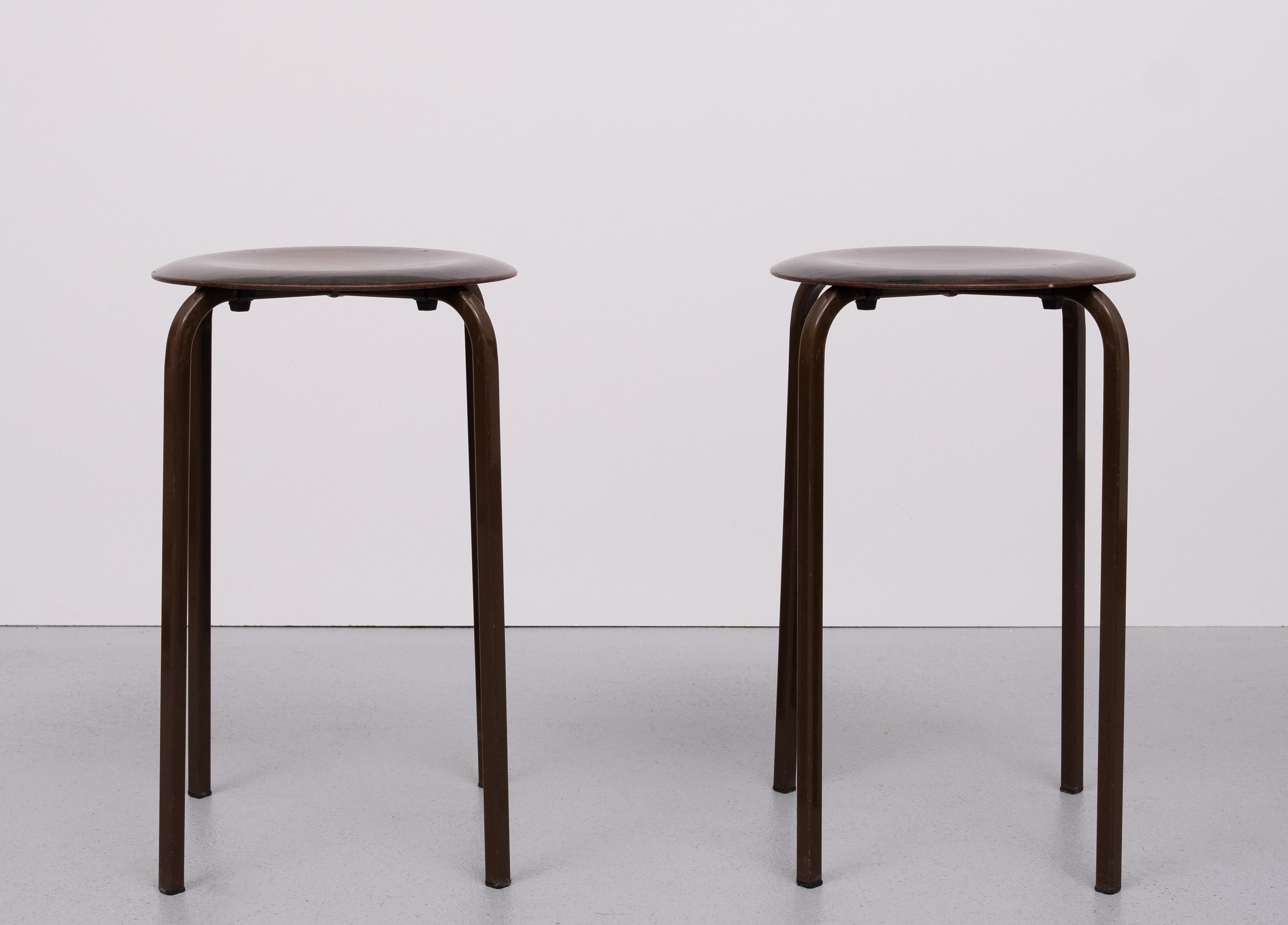 Mid-Century Modern Two Stools by Obo Eromes  1960s Holland  For Sale