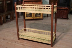 Two-Storey Hand Painted Wooden Étagère, 20th Century