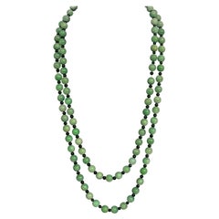 Zweireihige Jade & Onyx Perlenkette