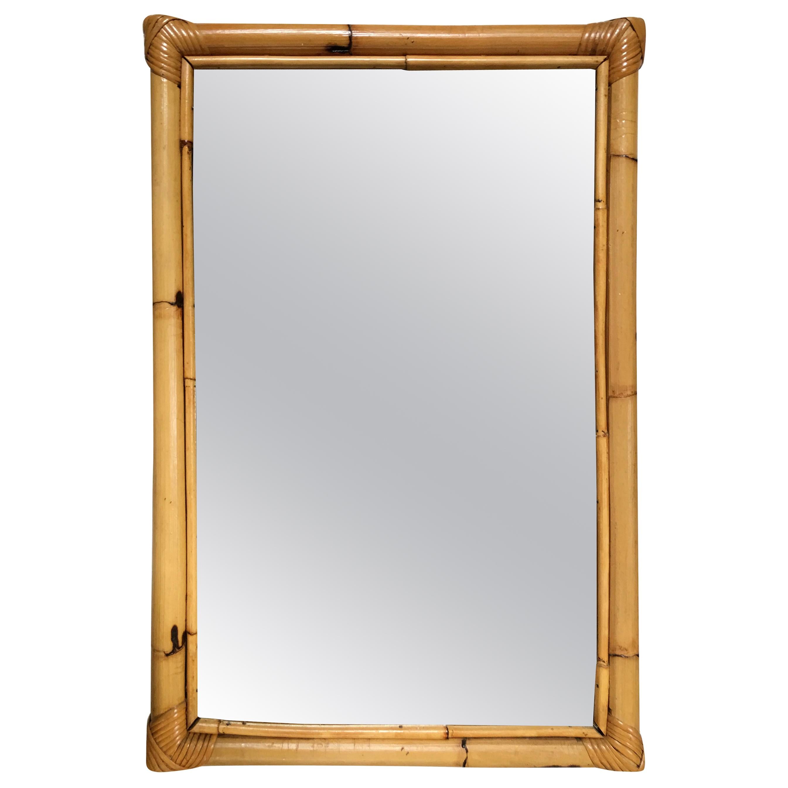 Two-Strand Rectangle Rattan Mirror with Stick Rattan Border For Sale at  1stDibs | rattan mirror rectangle, rectangular rattan mirror, rattan  rectangle mirror