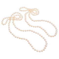 Two Strands of Graduated Endless Cultured Pearl Rope Necklaces