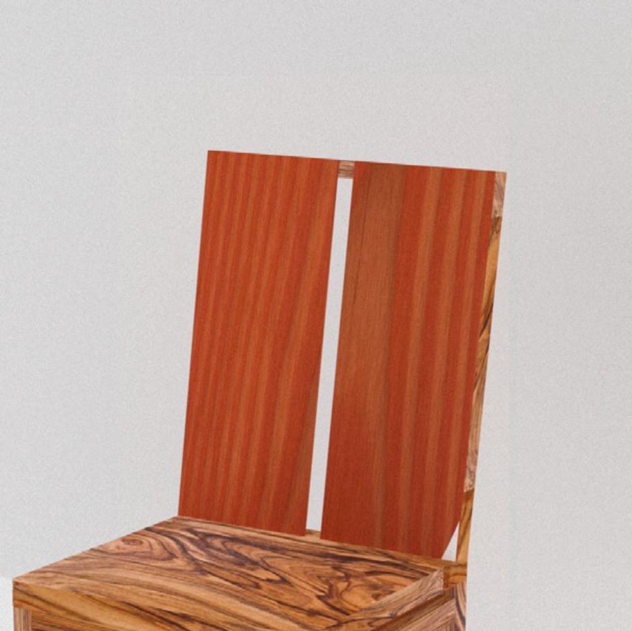 Post-Modern Two Stripe Chair by Derya Arpac For Sale