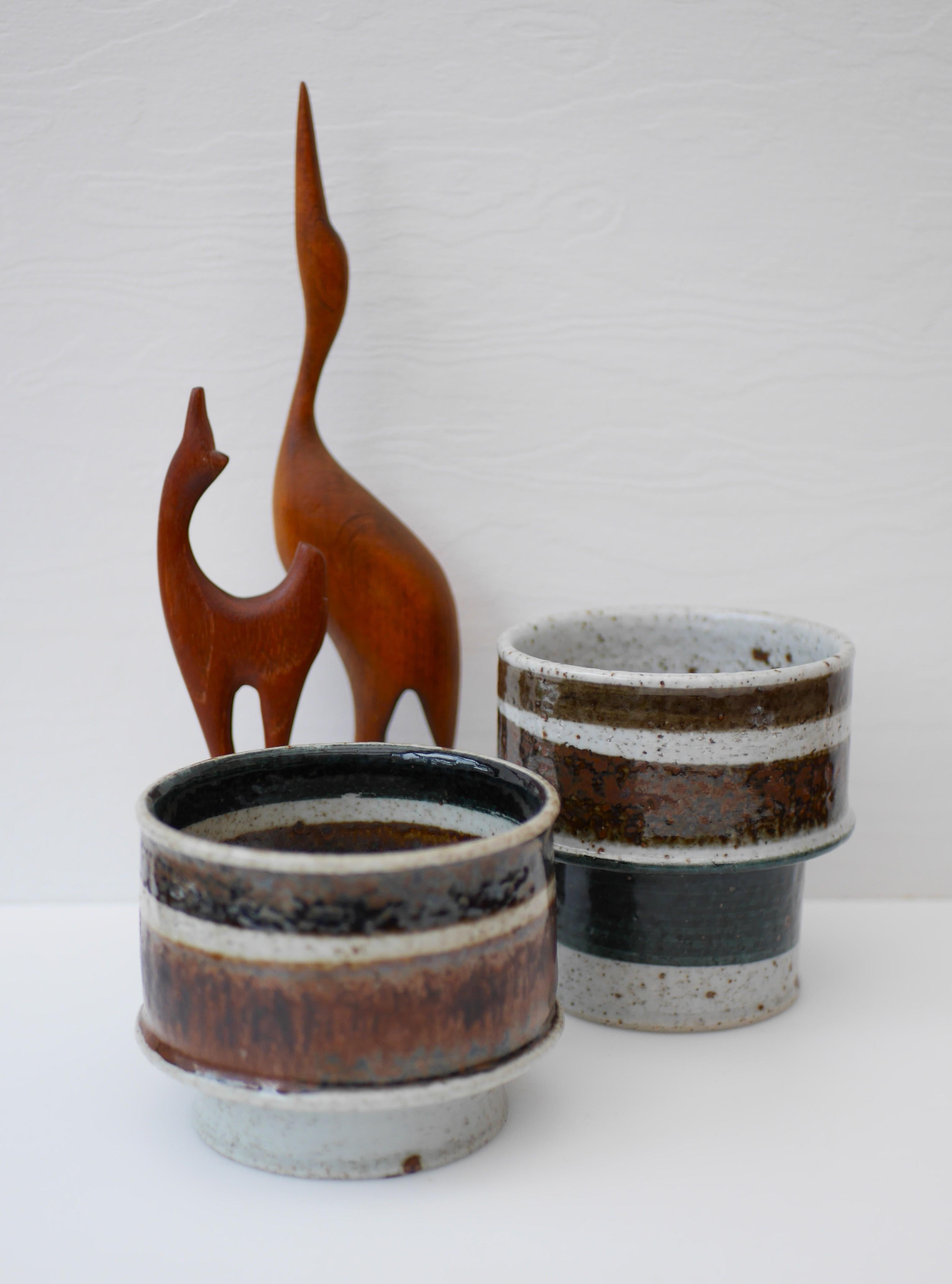 Deux vases en céramique d'art de studio par Inger Persson pour Rörstrand, Suède en vente 8