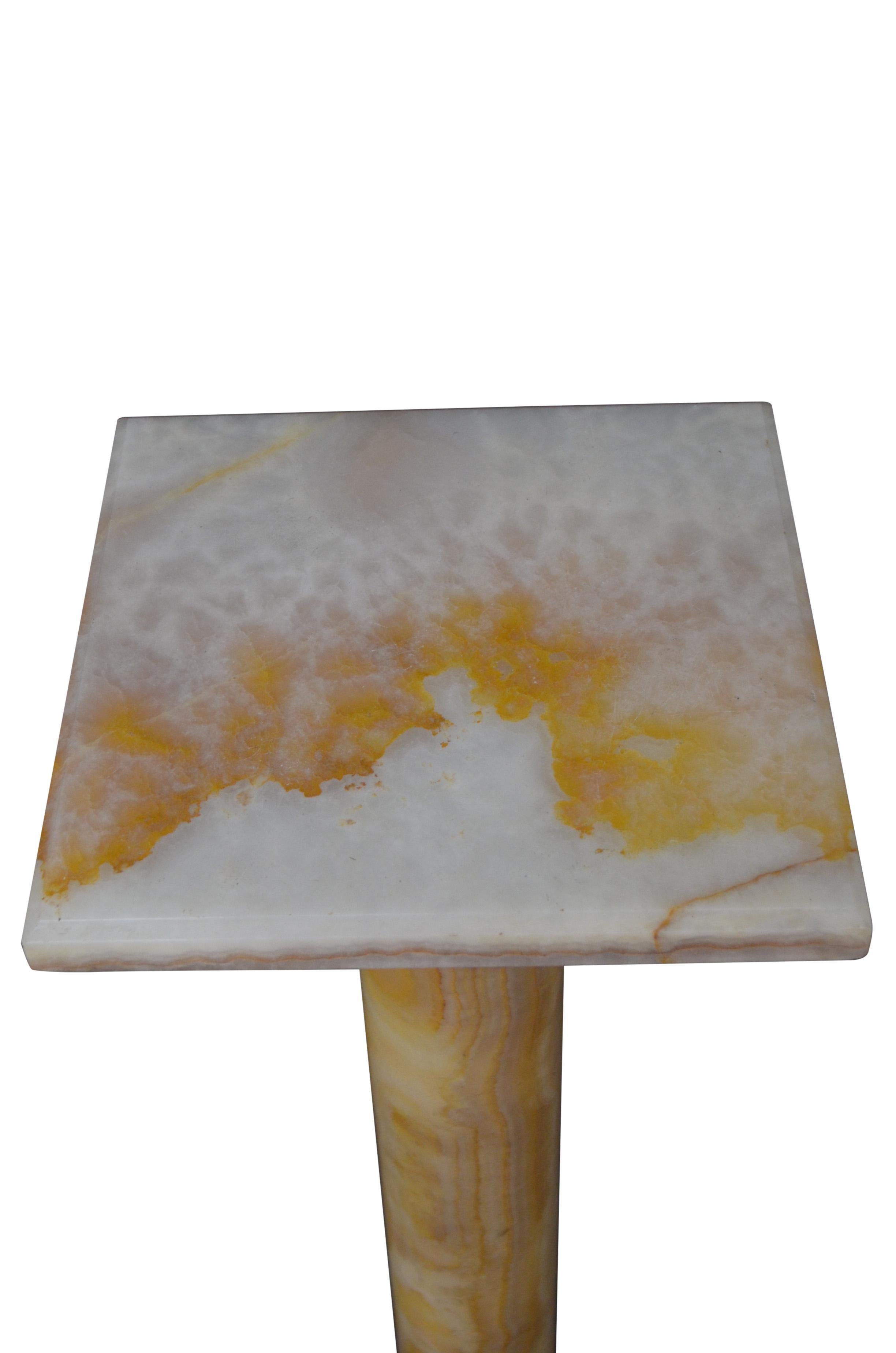 Two Superb Antique Marble Columns - Onyx Pedestals For Sale 10