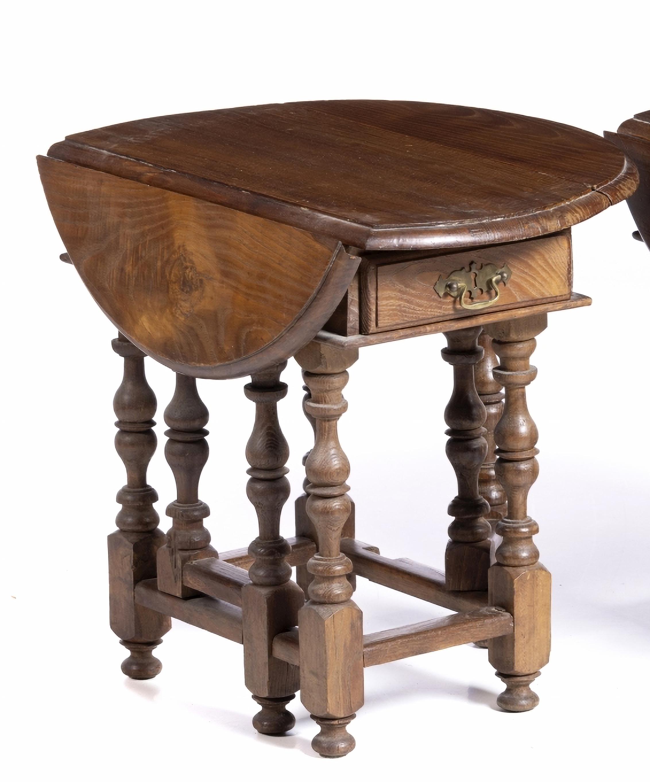 Hand-Crafted TWO SUPPORT TABLES  Portuguese, from the 20th century. For Sale