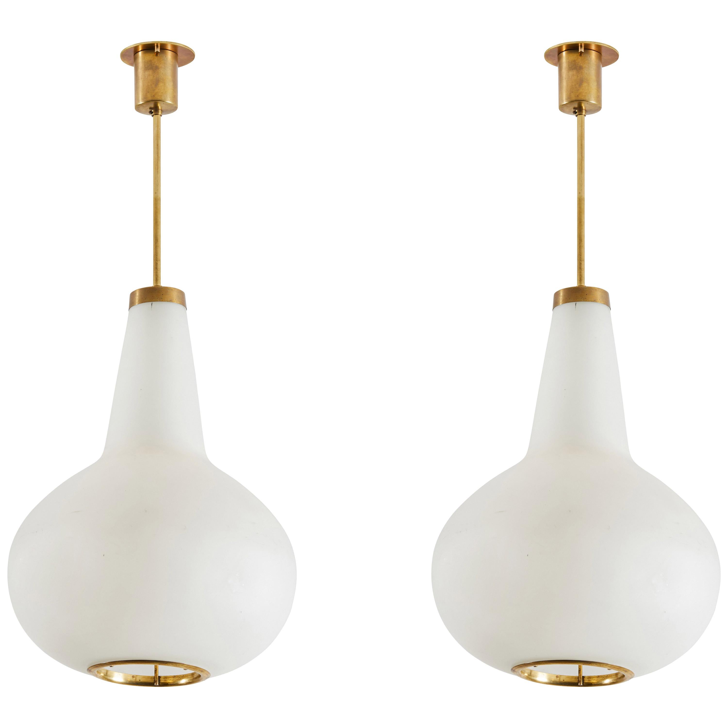 Two Suspension Lights by Max Ingrand for Fontana Arte at 1stDibs