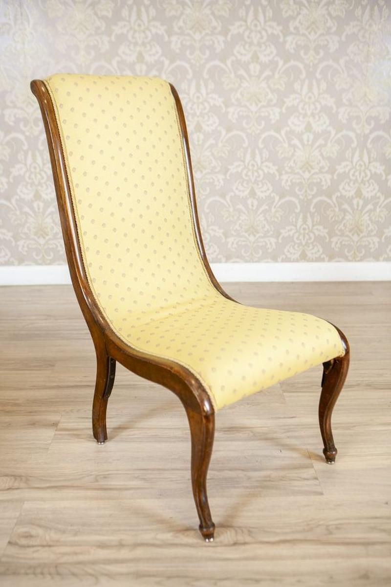 Dos Sillones Cisne con Tapicería Amarilla, Finales S. XIX en venta 5