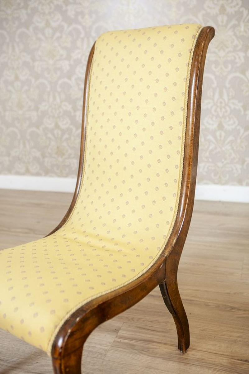 Dos Sillones Cisne con Tapicería Amarilla, Finales S. XIX en venta 6