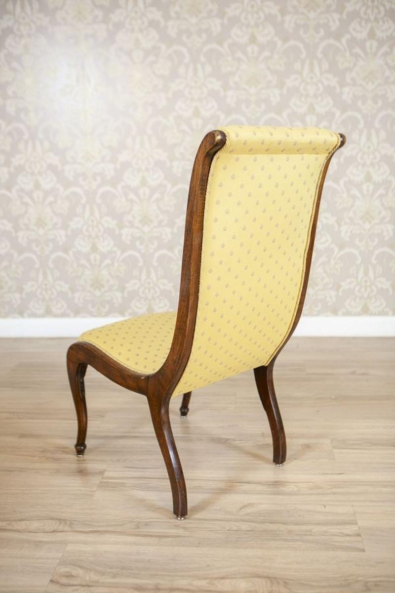 Dos Sillones Cisne con Tapicería Amarilla, Finales S. XIX en venta 4