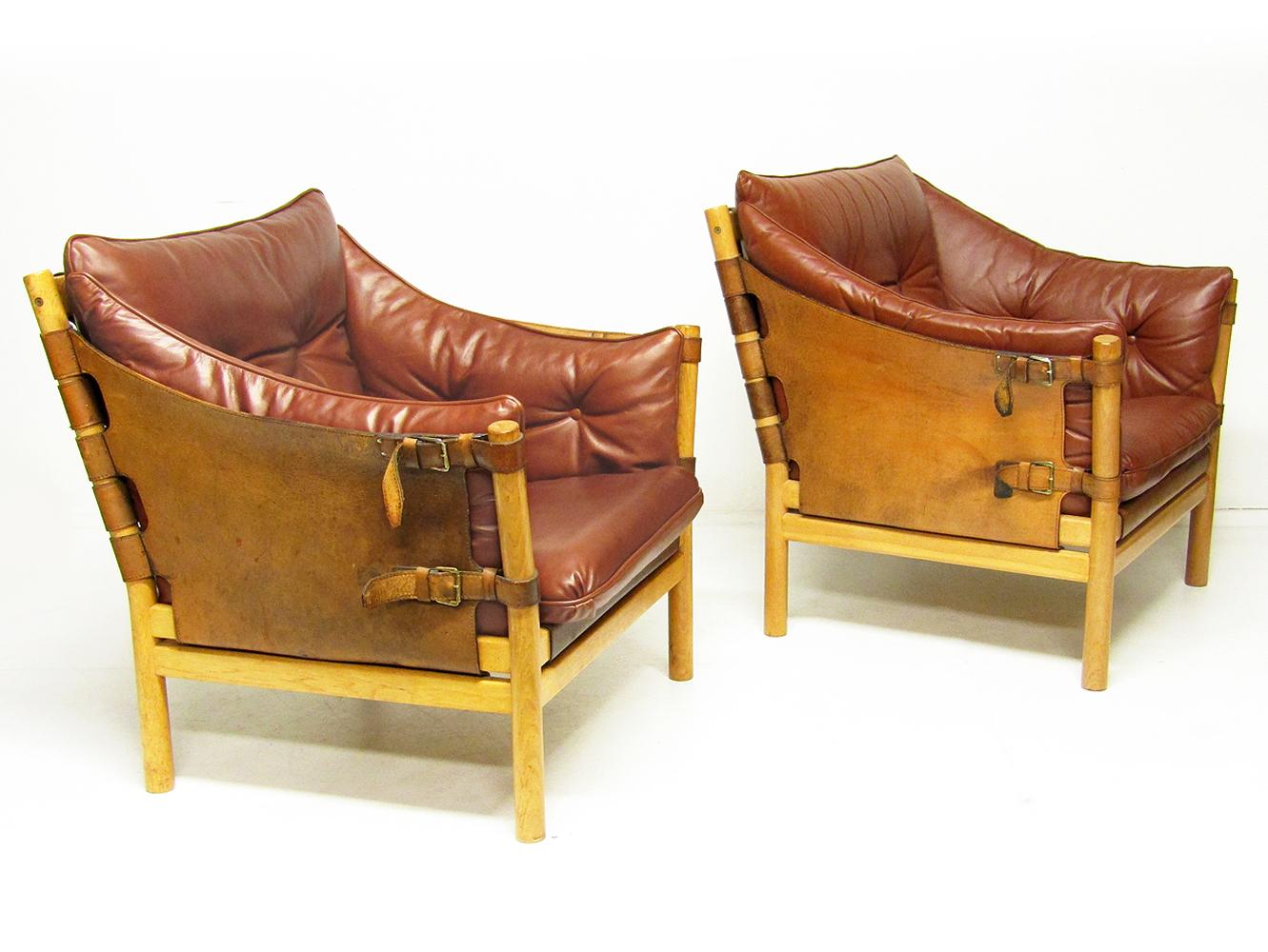 Suédois Deux fauteuils de salon suédois des années 1960 