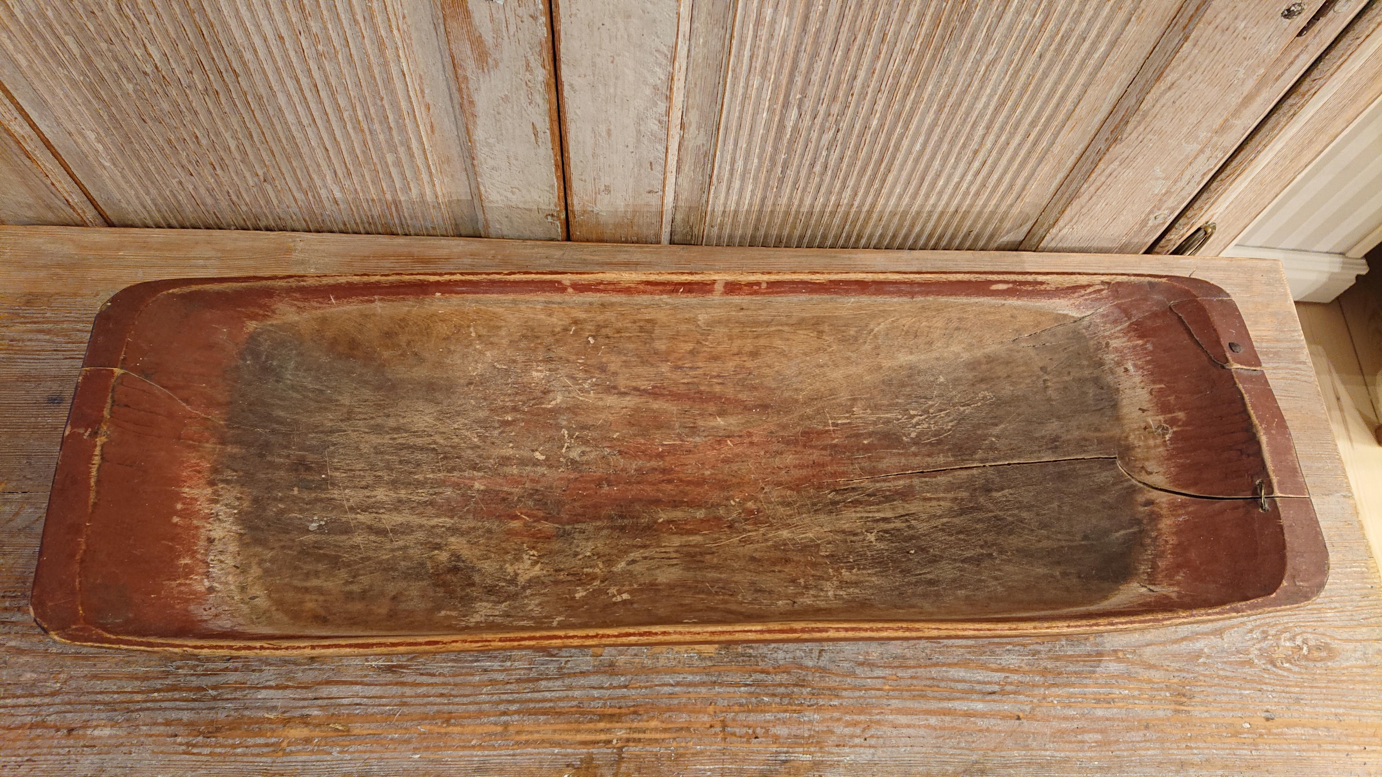 Two Swedish 19th Century Trough with Originalpaint from Northern Sweden For Sale 4