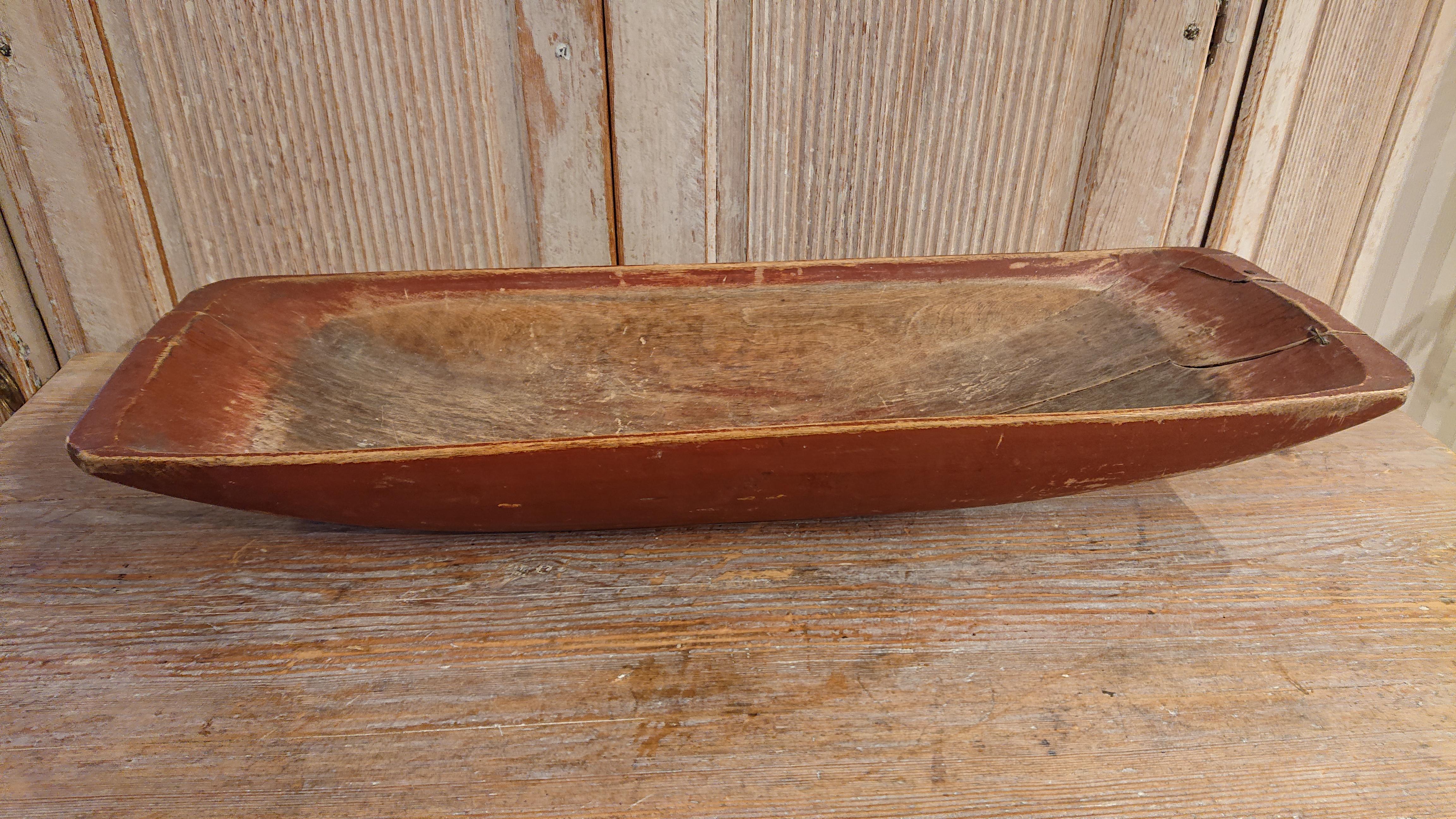 Two Swedish 19th Century Trough with Originalpaint from Northern Sweden For Sale 3