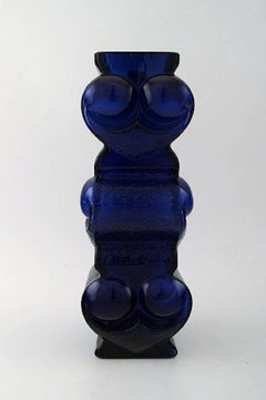 Two Swedish Art Glass Vases, Lars Hellsten for Skruf Glasbruk