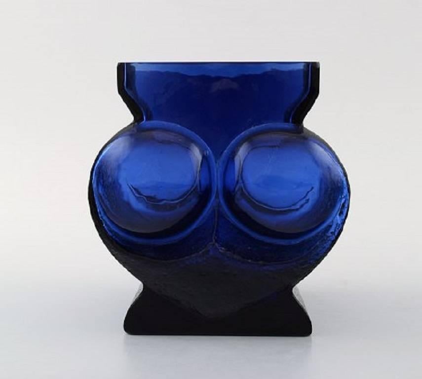 Two Swedish Art Glass Vases, Lars Hellsten for Skruf Glasbruk In Excellent Condition In Copenhagen, DK