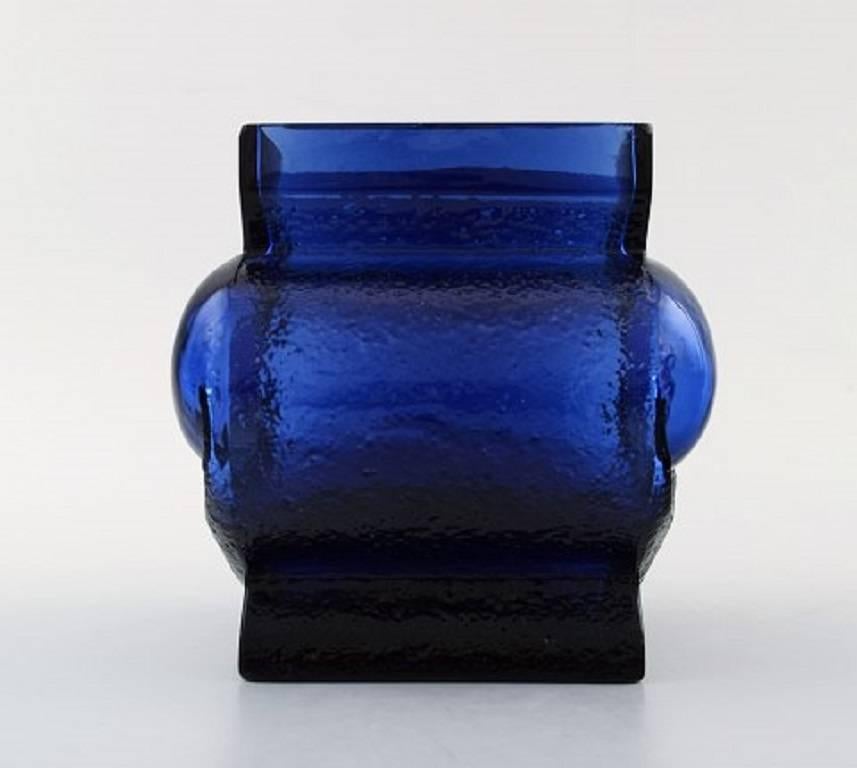 20th Century Two Swedish Art Glass Vases, Lars Hellsten for Skruf Glasbruk