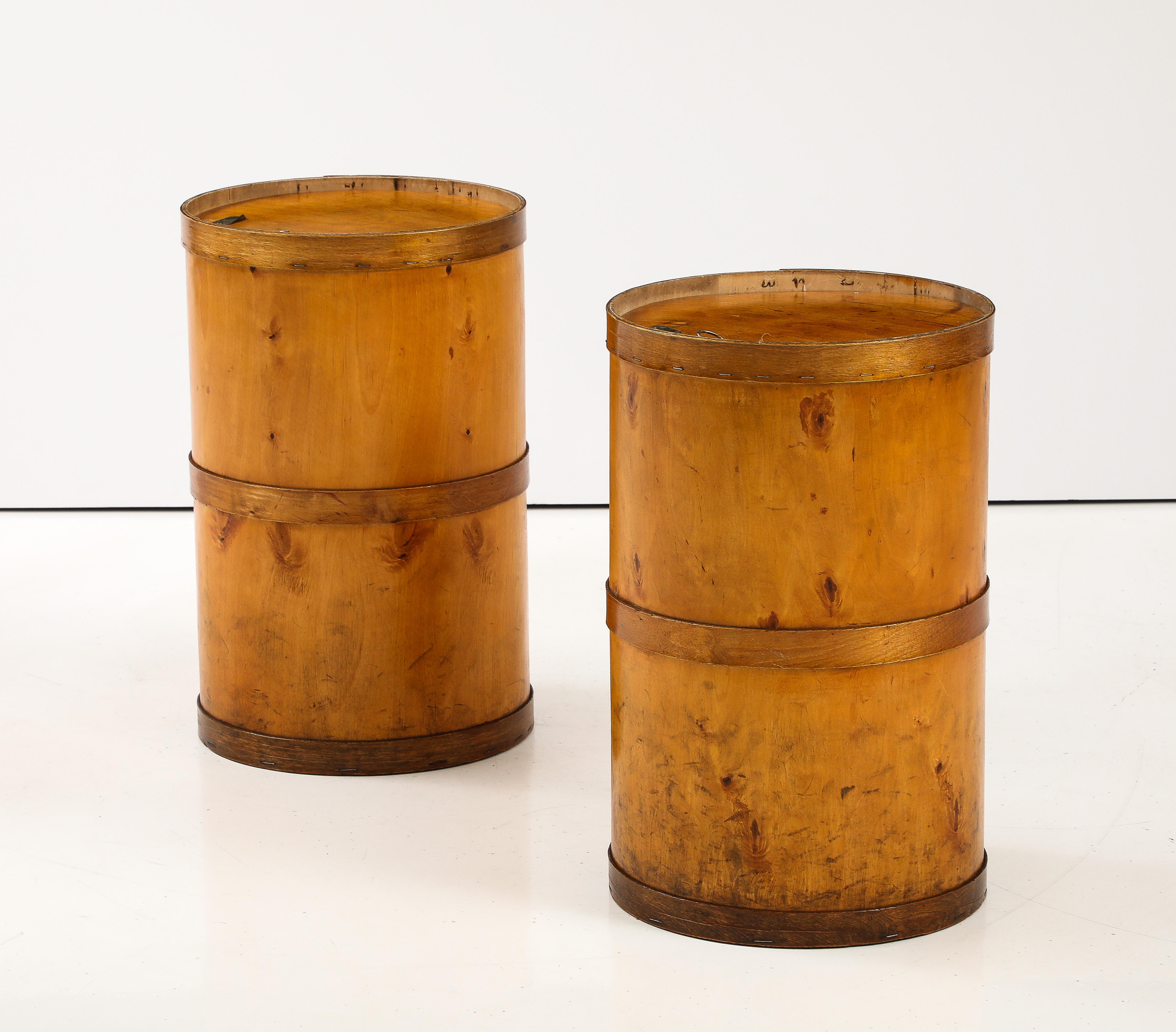 Two Swedish Birch Sugar Barrels, Circa 1960s For Sale 7