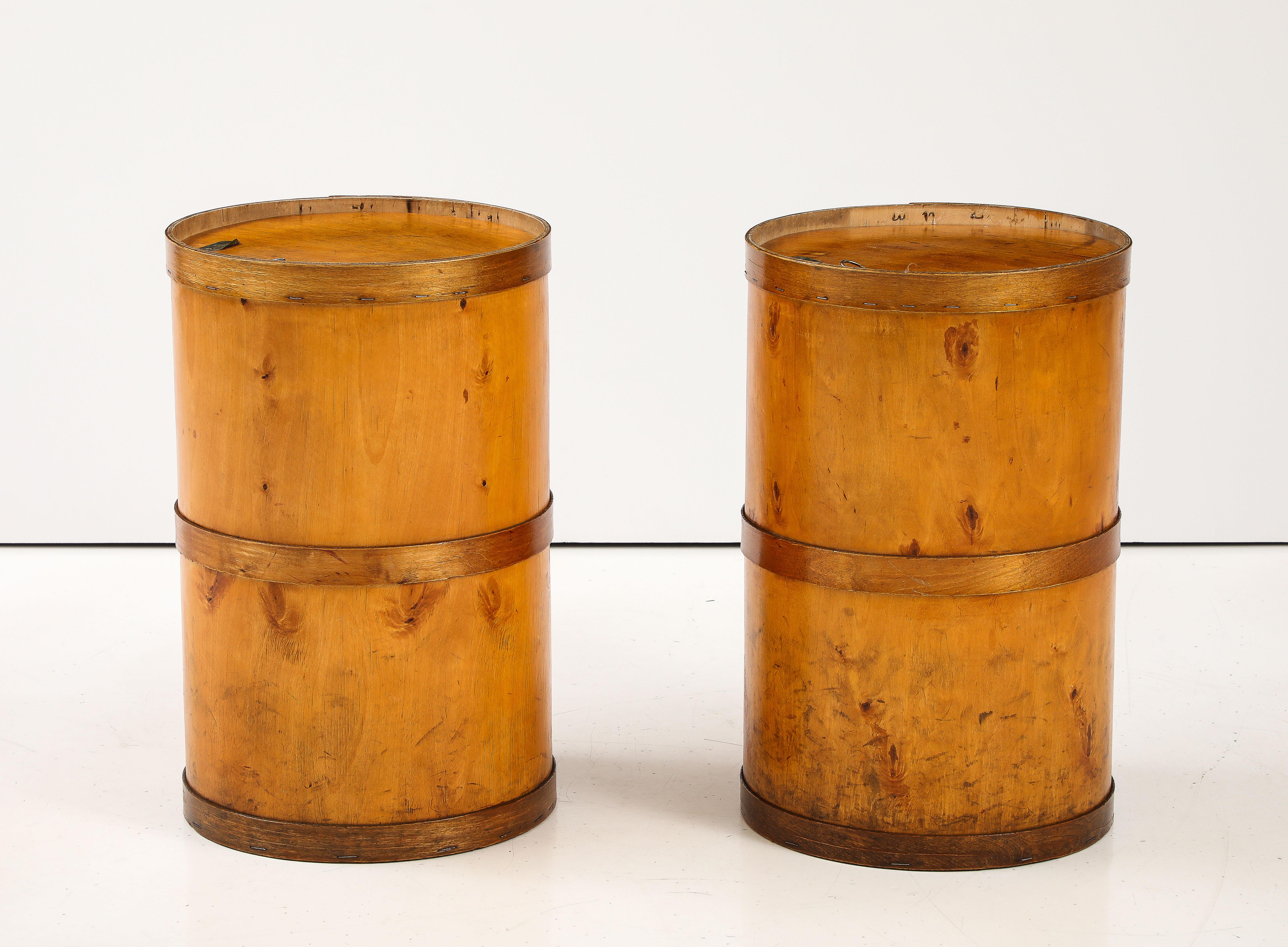 Two Swedish Birch Sugar Barrels, Circa 1960s For Sale 9