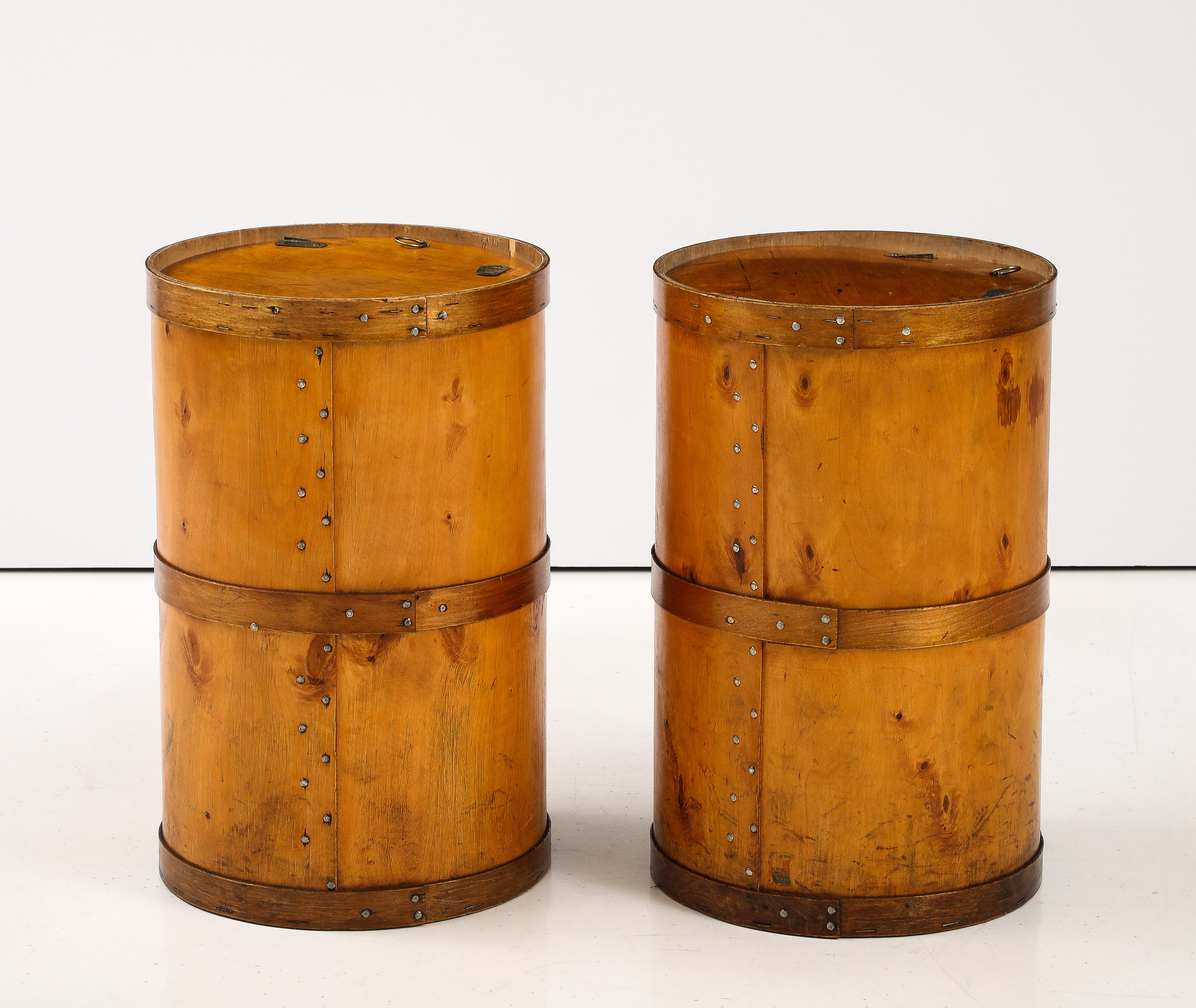 Two Swedish Birch Sugar Barrels, Circa 1960s For Sale 3
